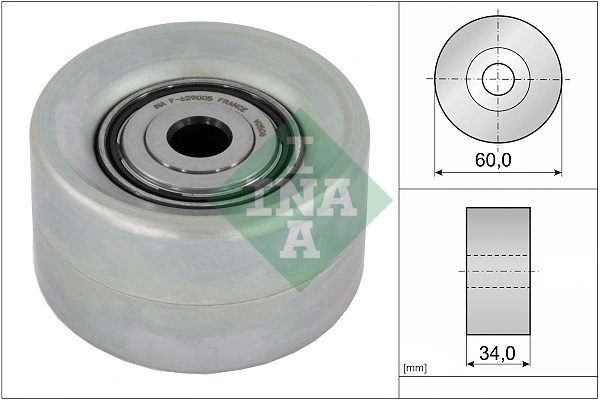 Deflection/Guide Pulley, V-ribbed belt